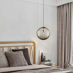 AuraSphere Glass Orb Pendant Light With Colored Shade