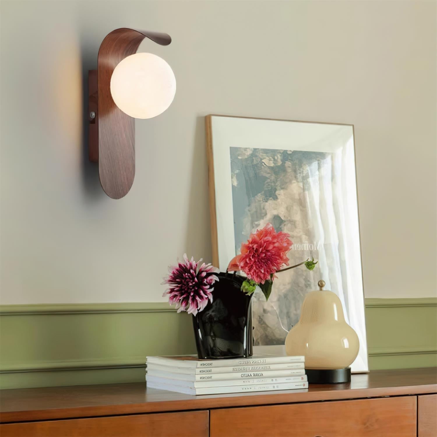 Exuro Indoor Wall Lamp Wood Color / Walnut Color | Fioriscas