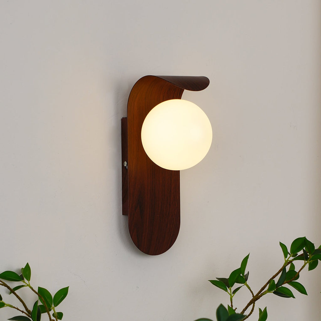 Exuro Indoor Wall Lamp Wood Color / Walnut Color | Fioriscas