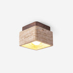 Vellin Travertine Square Flush Mount Ceiling Light - Neutralighting