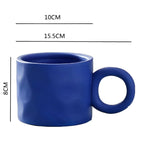 Viora keramisk kaffekopp med ringhåndtak, 450 ml / 15 oz, 5 farger