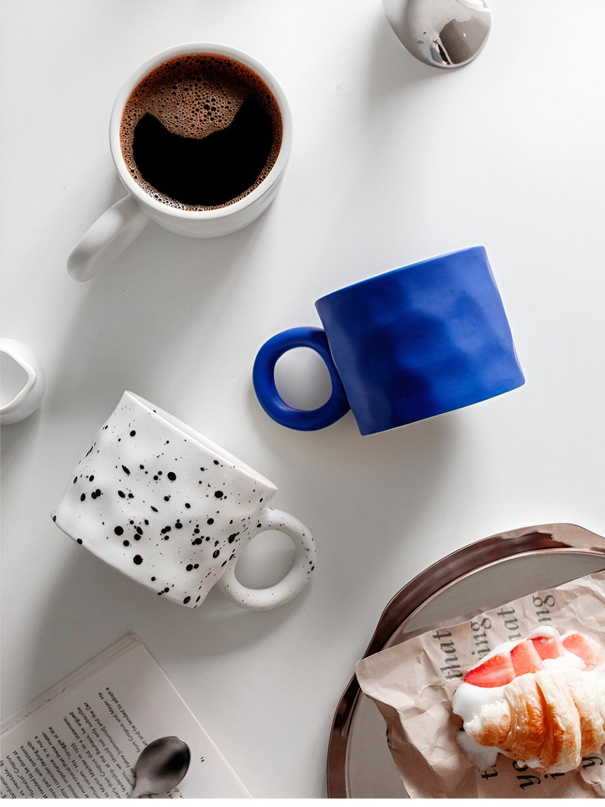 Viora keramisk kaffekopp med ringhåndtak, 450 ml / 15 oz, 5 farger