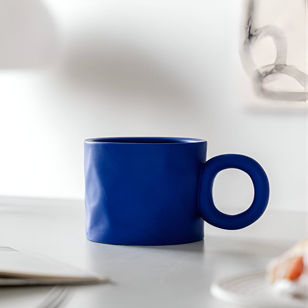 Viora keramisk kaffekopp med ringhåndtak, 450 ml / 15 oz, 5 farger