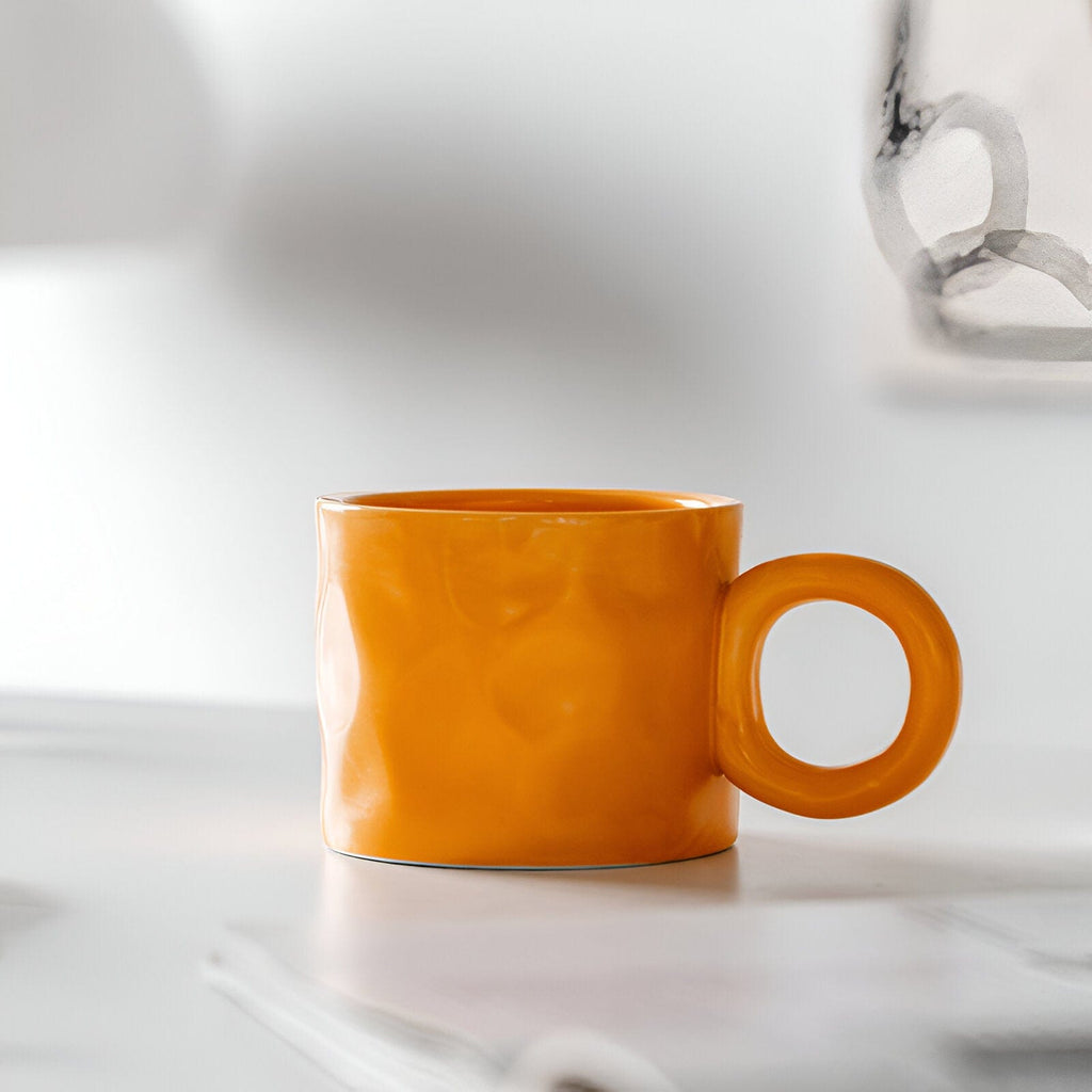 Viora keramisk kaffekopp med ringhåndtak, 450 ml / 15 oz, 5 farger