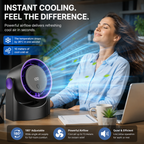 AirCirculate Portable USB Desk Fan For Dorm Cooling Home Office