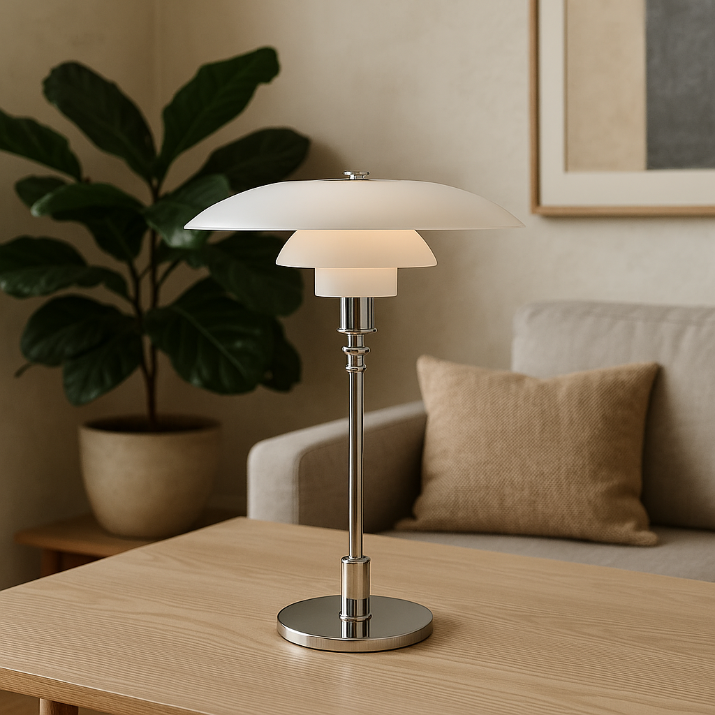 Lampe de table minimaliste, éclairage LED chaud NovaGlow, design nordique à intensité réglable