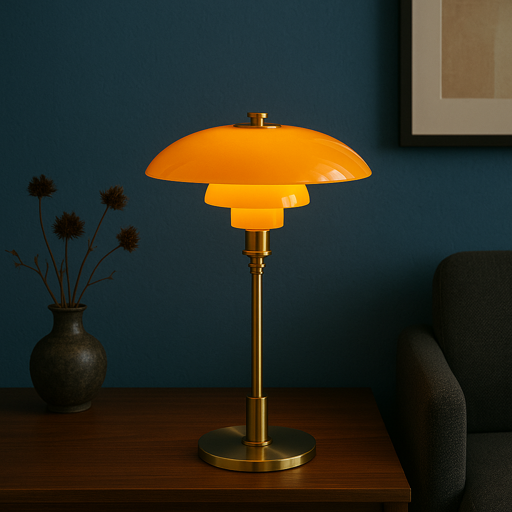 Lampe de table minimaliste, éclairage LED chaud NovaGlow, design nordique à intensité réglable