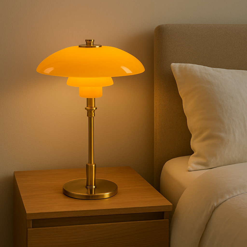 Lampe de table minimaliste, éclairage LED chaud NovaGlow, design nordique à intensité réglable