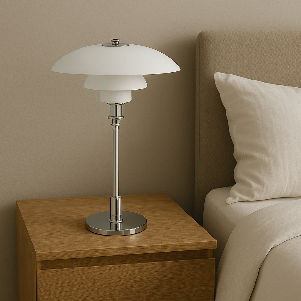 Lampe de table minimaliste, éclairage LED chaud NovaGlow, design nordique à intensité réglable