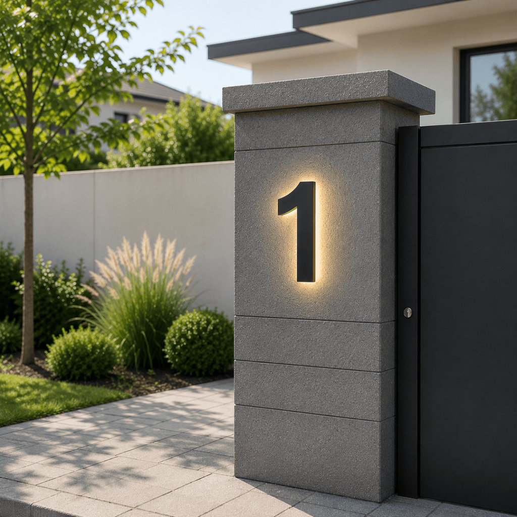 Customizable LED House Numbers for Elegant Home Identification | Fioriscas