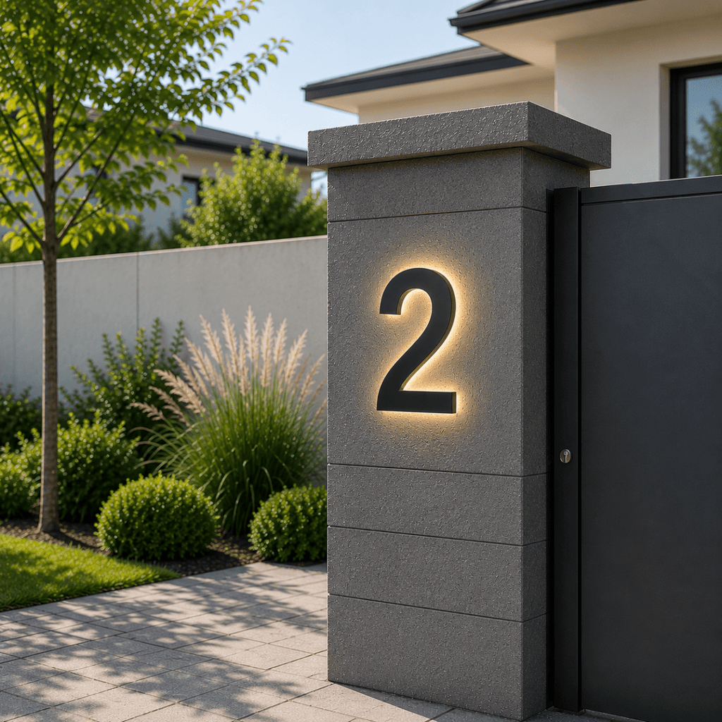Customizable LED House Numbers for Elegant Home Identification | Fioriscas