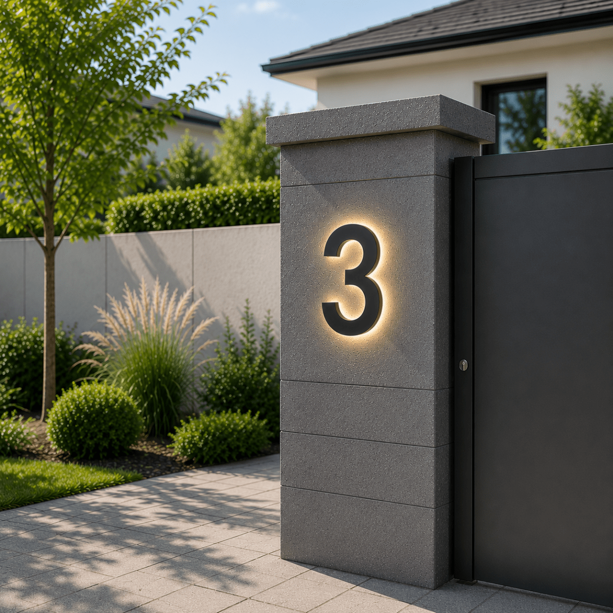 Customizable LED House Numbers for Elegant Home Identification | Fioriscas
