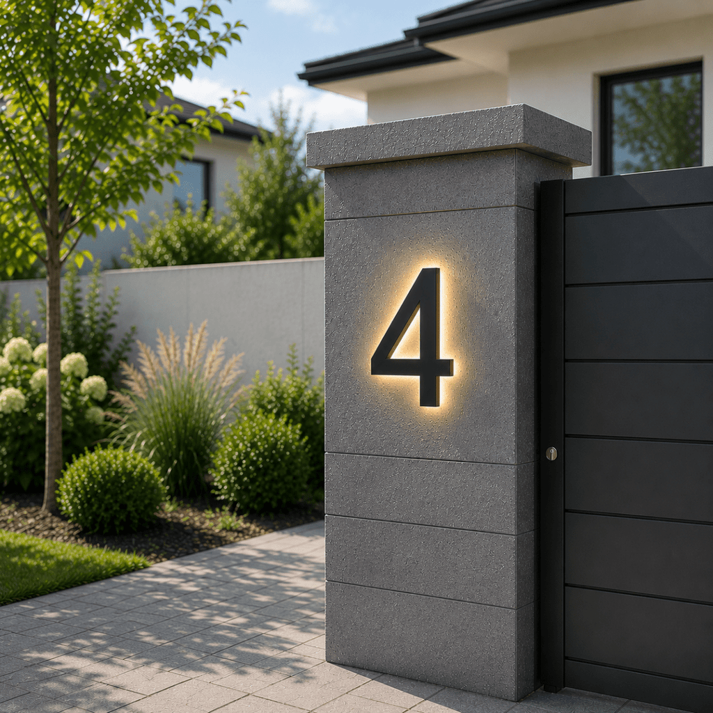 Customizable LED House Numbers for Elegant Home Identification | Fioriscas