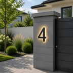 Customizable LED House Numbers for Elegant Home Identification | Fioriscas