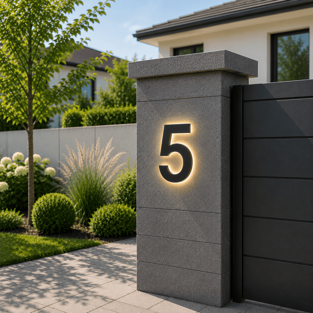 Customizable LED House Numbers for Elegant Home Identification | Fioriscas