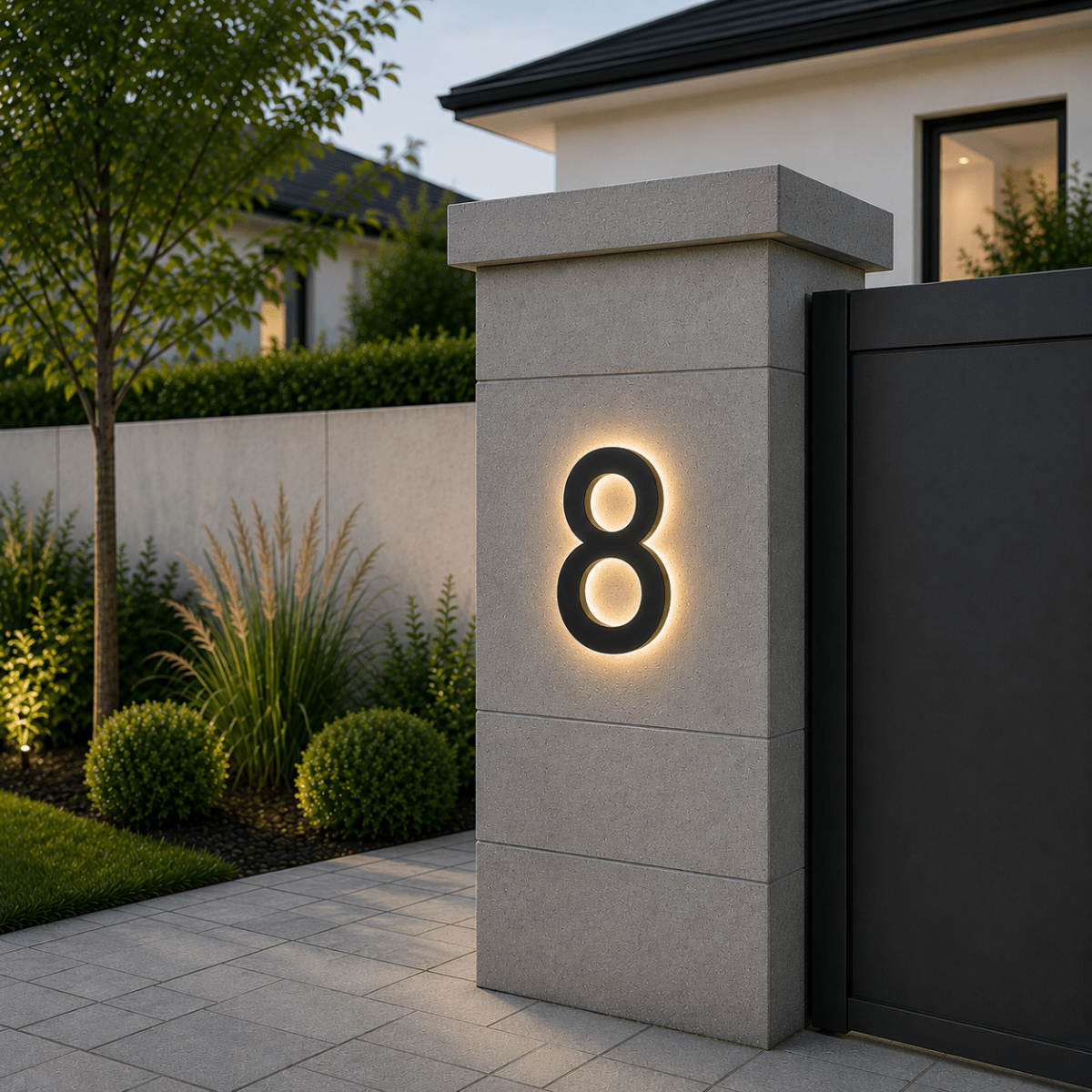 Customizable LED House Numbers for Elegant Home Identification | Fioriscas