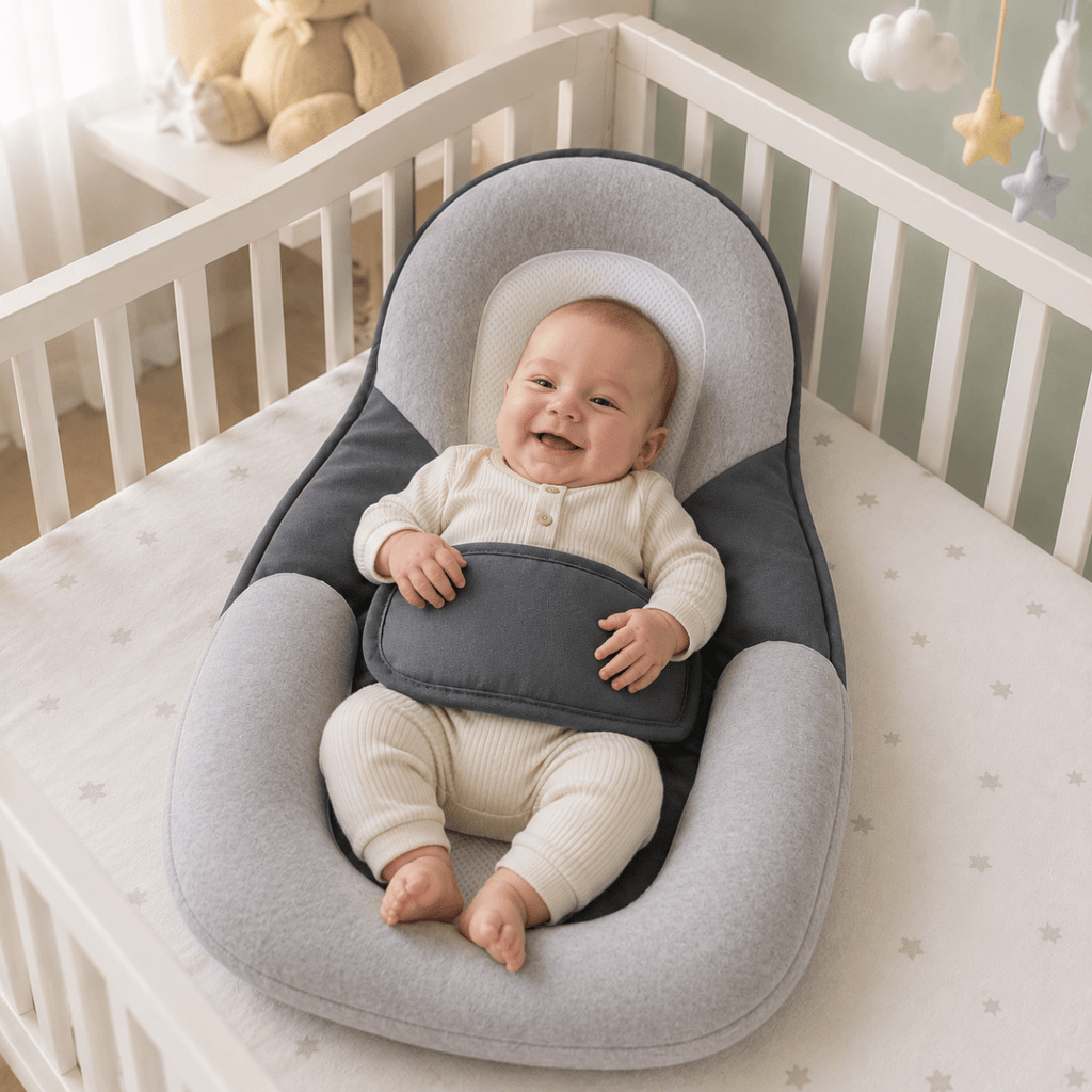 Almohada ergonómica para bebé con suave inclinación para la comodidad diaria | Fioriscas