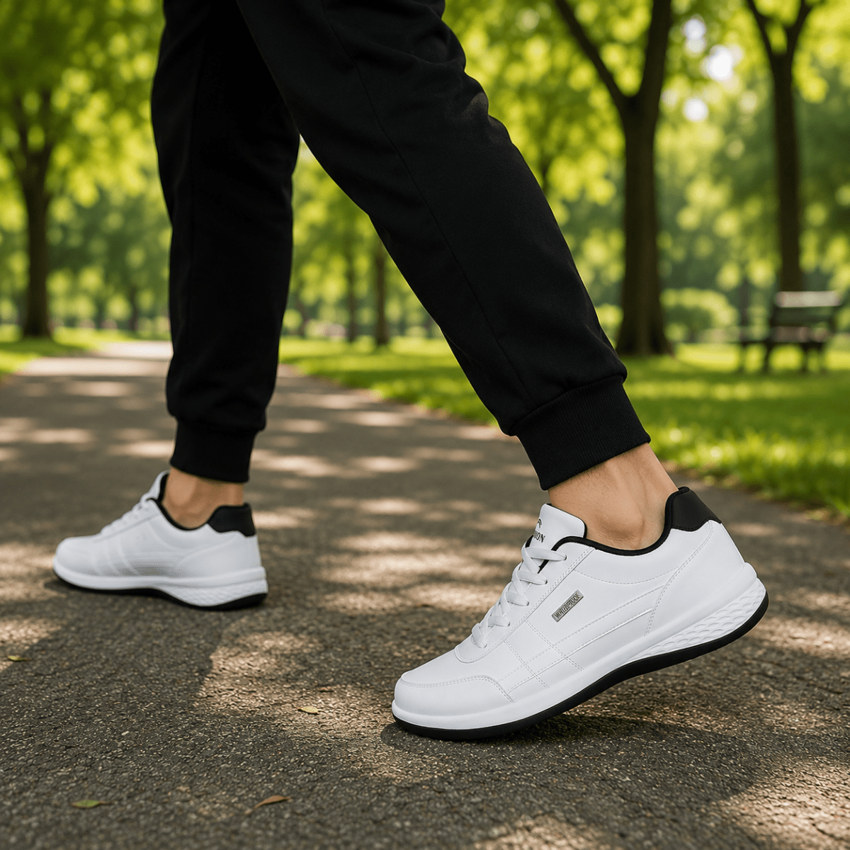 Baskets orthopédiques en cuir pour hommes, offrant un excellent confort et un bon maintien | Fioriscas