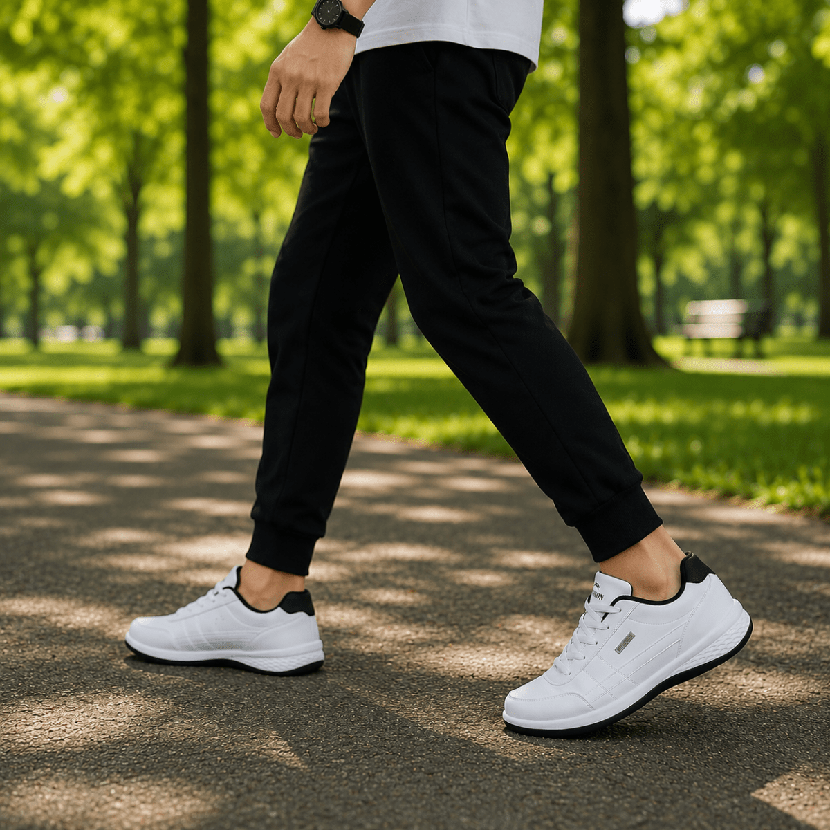 Baskets orthopédiques en cuir pour hommes, offrant un excellent confort et un bon maintien | Fioriscas