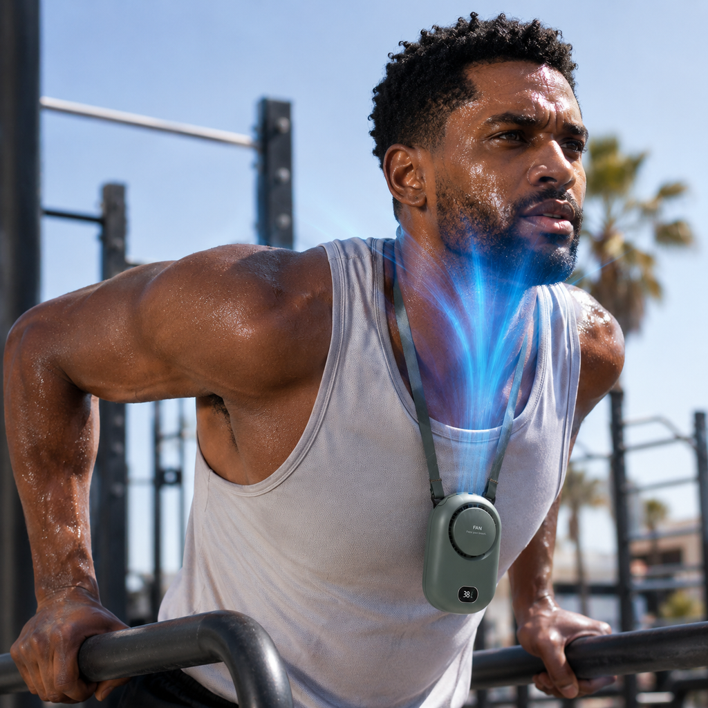 NeckDrift Bladeless Nekventilator met 1800mAh USB-batterij voor draagbare koeling