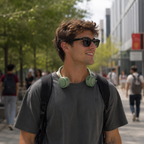 FlexBreeze Bladeless Neck Fan For Travel Rechargeable And Foldable