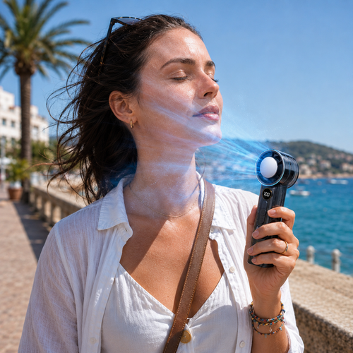 Ventilator portabil BreezeGo 3000mAh USB-C pentru răcire personală în mișcare