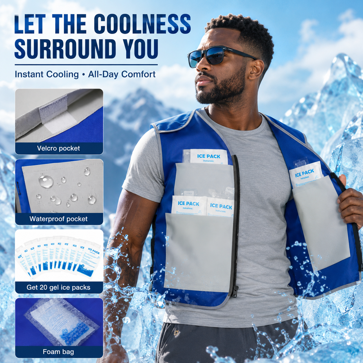ArcticCore Ice Packs Cooling Vest For Outdoor Work And Sports