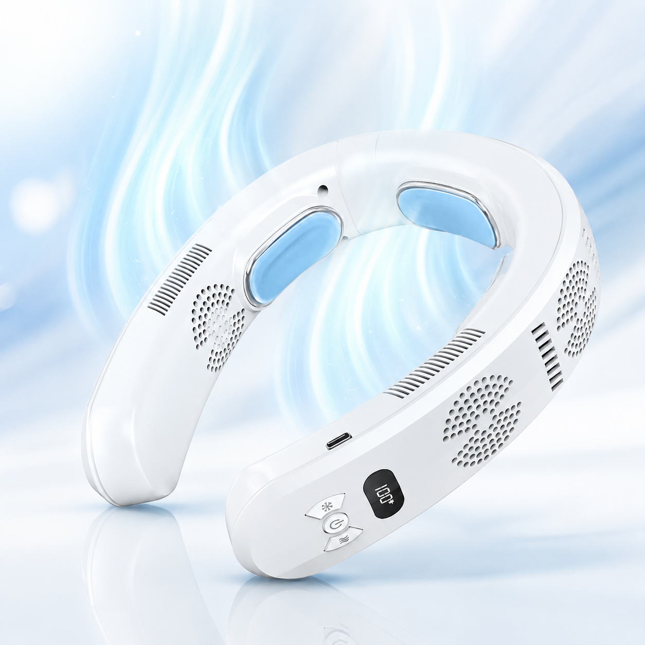 Nekventilator met verwarming en verkoeling, ThermoFlow draagbaar model met 3 zones