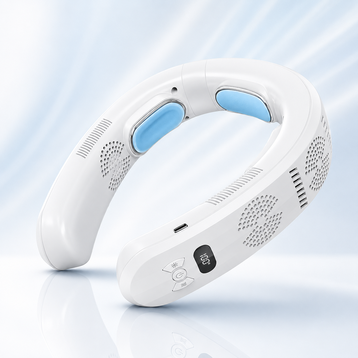 Nekventilator met verwarming en verkoeling, ThermoFlow draagbaar model met 3 zones