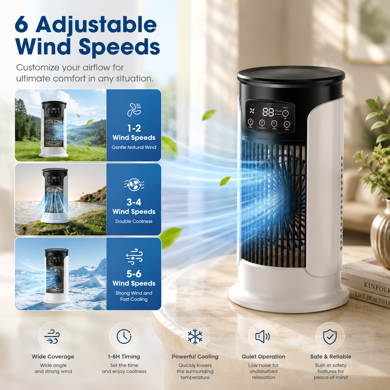 ArcticMist USB 3-In-1 Personal Cooler With Fan Humidifier And Night Light