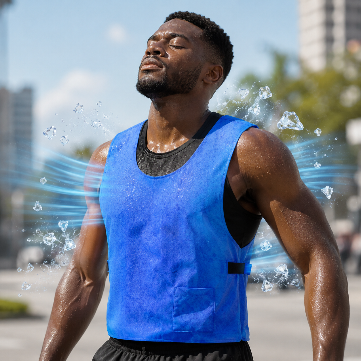 ChillSkin-Verdunstungskühlweste für Arbeiten und Sport im Freien