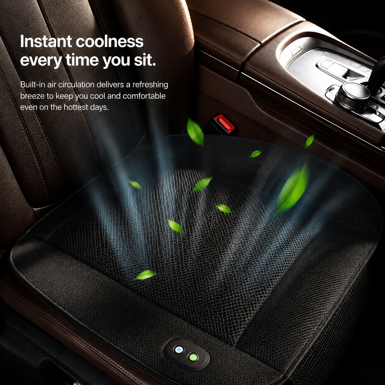 VentSeat Cooling Cushion For Car Seats With USB Fan For Heat Relief