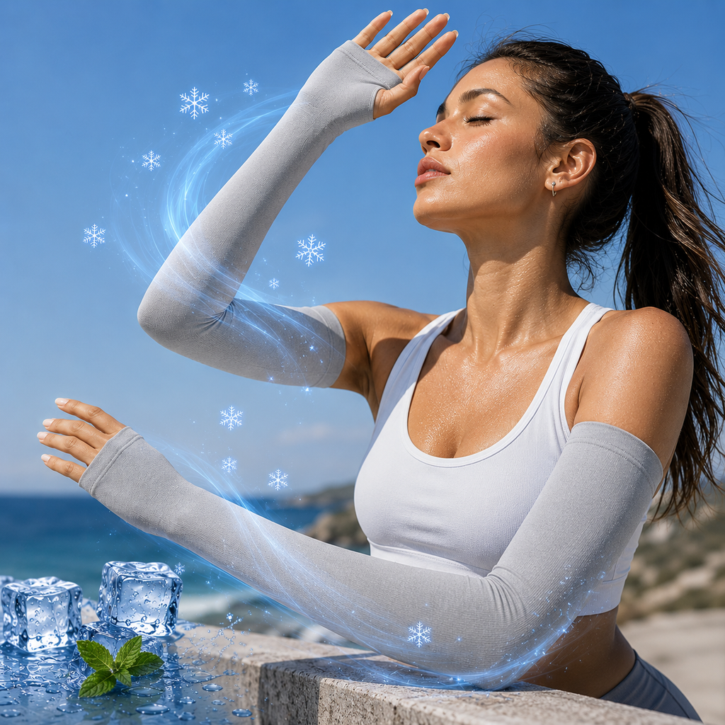 IceSleeve Cooling Arm Wear With Ice Silk And UPF50 Plus For Active Outdoors