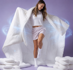 Pătură de vară răcoritoare CloudQuilt, ușoară, respirabilă, pentru un somn mai răcoros toată noaptea | Fioriscas