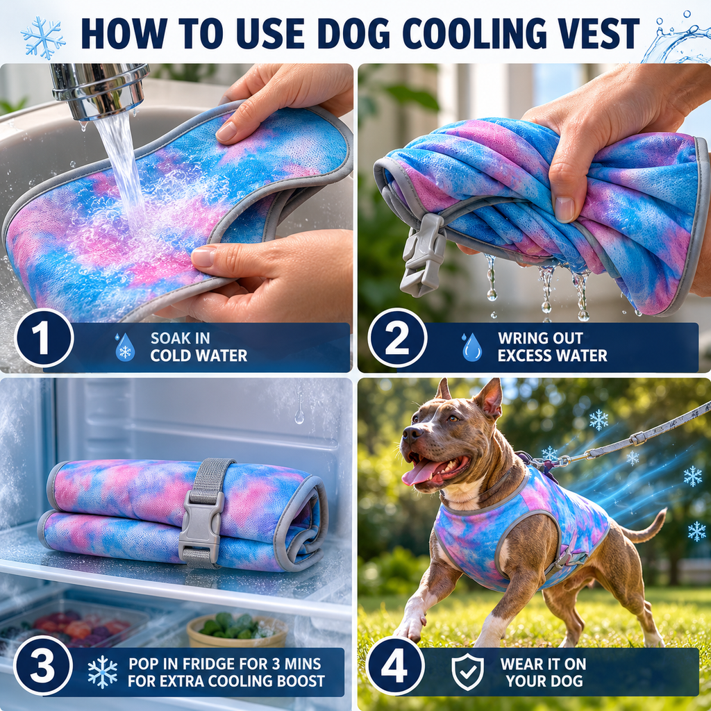 Breathable Canine Cooling Vest With UV Protection For All Breeds S-XXL