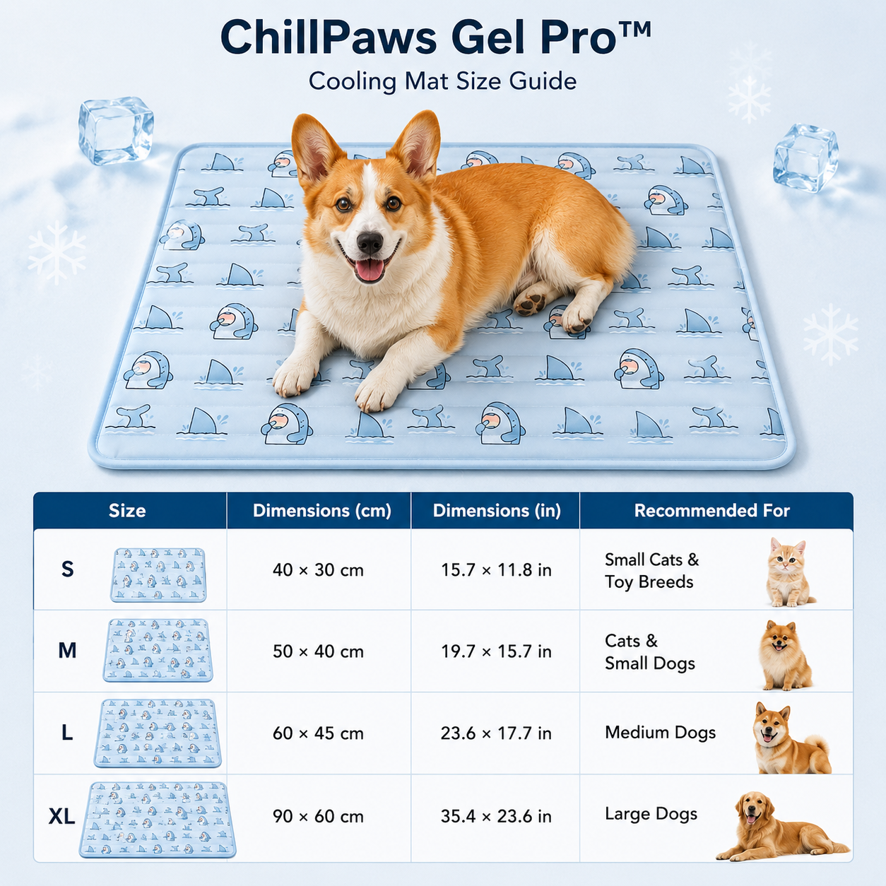 ChillPaws Gel Cooling Pad For Pets No Electricity Needed