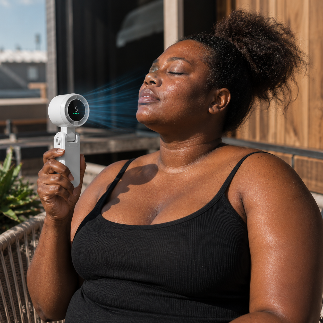 AirMini Travel Fan With USB Rechargeable Battery And Compact Design