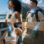NeckDrift Bladeless Nekventilator met 1800mAh USB-batterij voor draagbare koeling