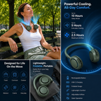 FlexBreeze Bladeless Neck Fan For Travel Rechargeable And Foldable