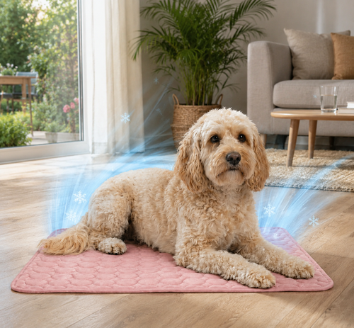 Saltea pentru animale de companie ChillDog cu răcire automată activată prin presiune, pentru utilizare în interior sau exterior