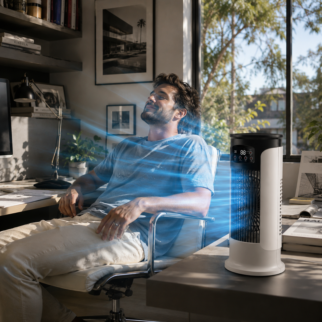 ArcticMist USB 3-In-1 Personal Cooler With Fan Humidifier And Night Light