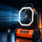 CampBreeze Battery Powered Outdoor Fan Featuring LED Lantern And Tent Light