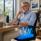 Honeycomb Gel Chair Pad, Non Slip Cushion For Home Or Office Use