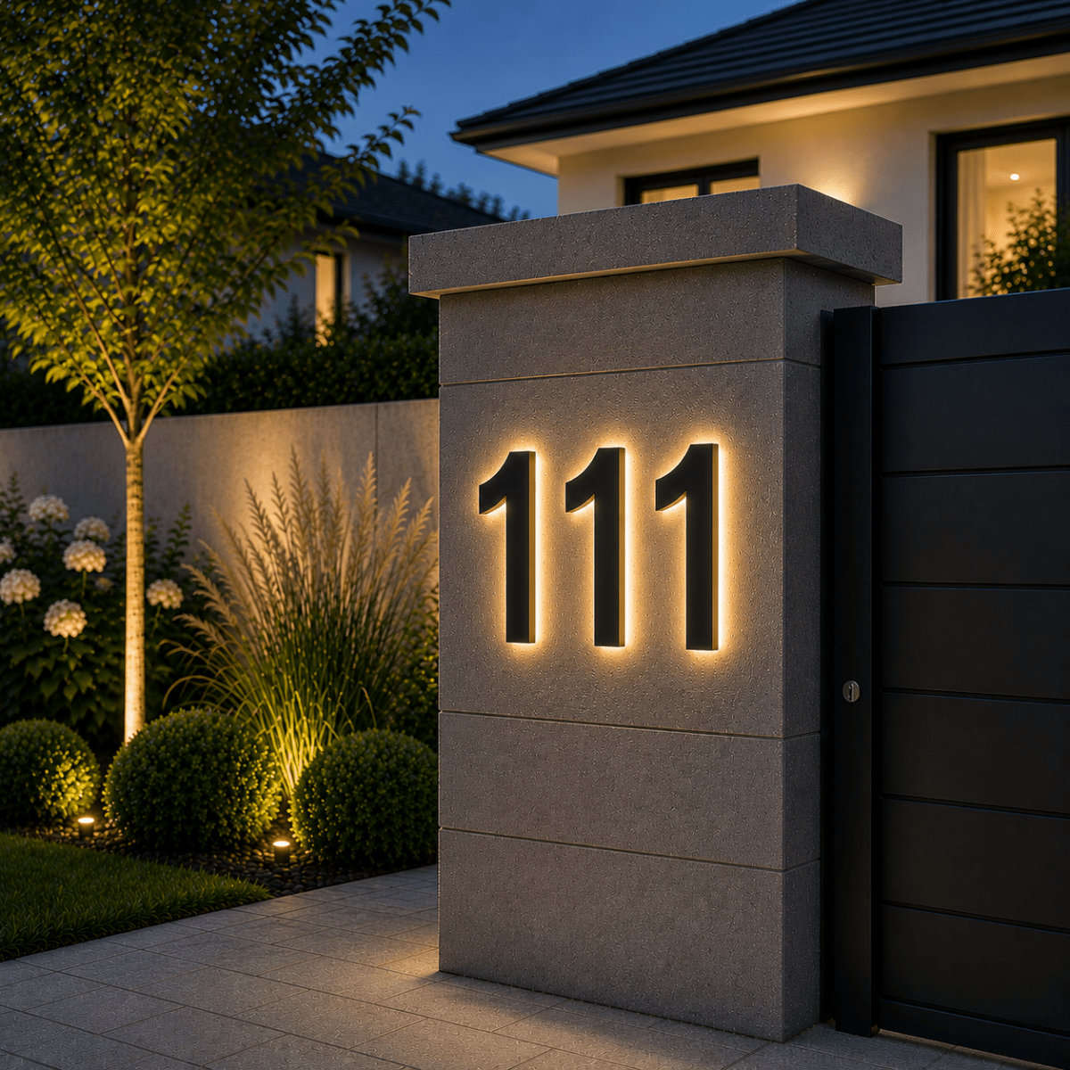 Customizable LED House Numbers for Elegant Home Identification | Fioriscas