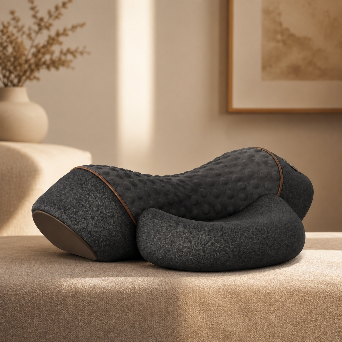 Ergonomický vyhřívaný masážní přístroj na krk pro úlevu od napětí | Fioriscas
