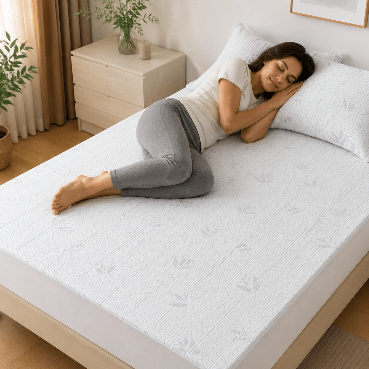 Cooling fitted sheet for fresh and comfortable sleep | Fioriscas