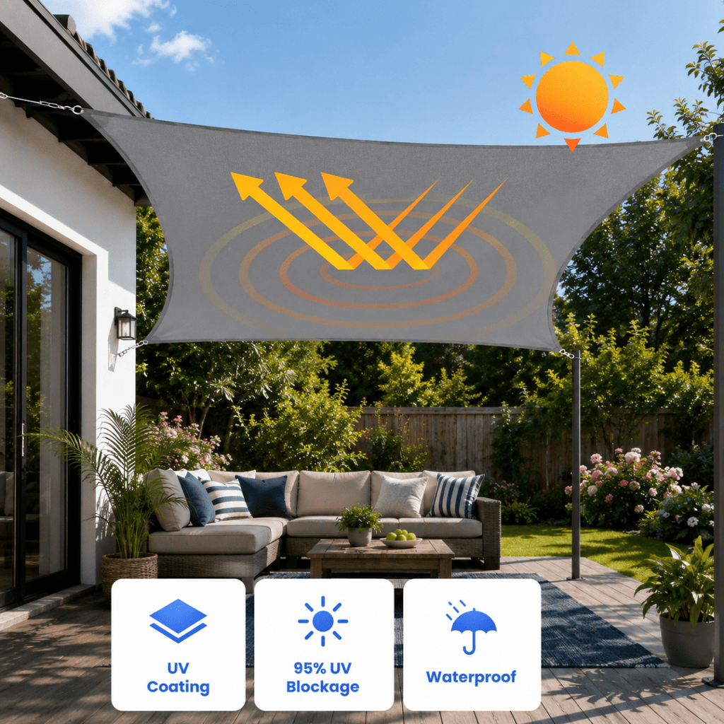 Triangular sun sail for stylish outdoor protection | Fioriscas