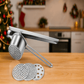 Stainless Steel Potato Press with 3 Discs for Perfect Purees & Juices - Fioriscas