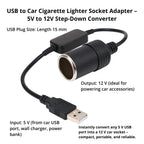 VoltMate 12V-aansluitingsconverter, maakt van elke USB-poort een autoaansluiting