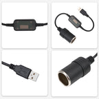 VoltMate 12V-aansluitingsconverter, maakt van elke USB-poort een autoaansluiting